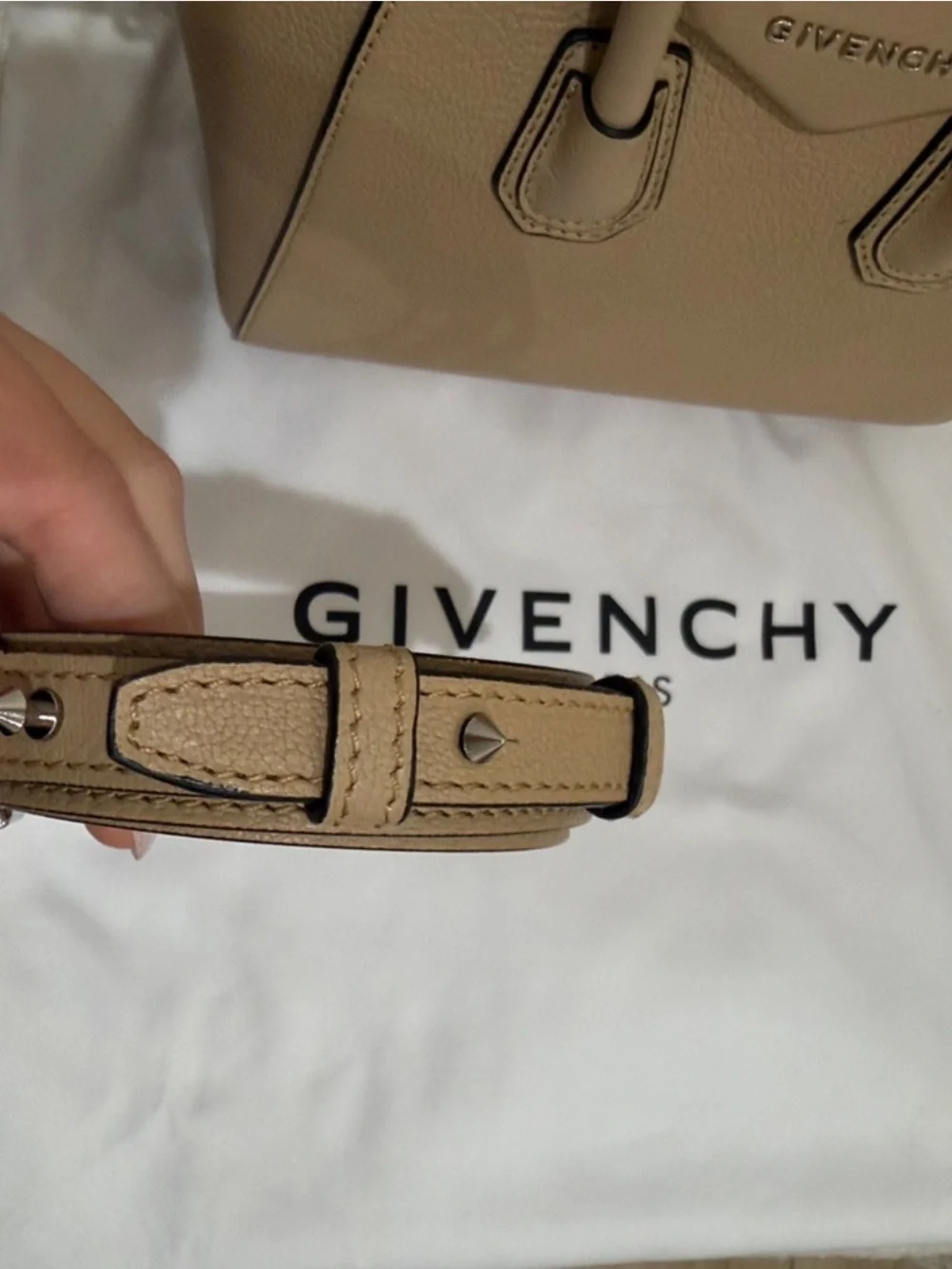 Givenchy sleek satchel detachable